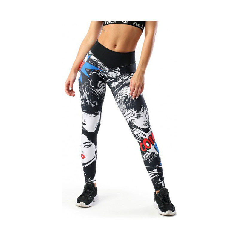 Glara Sports leggings with comic print