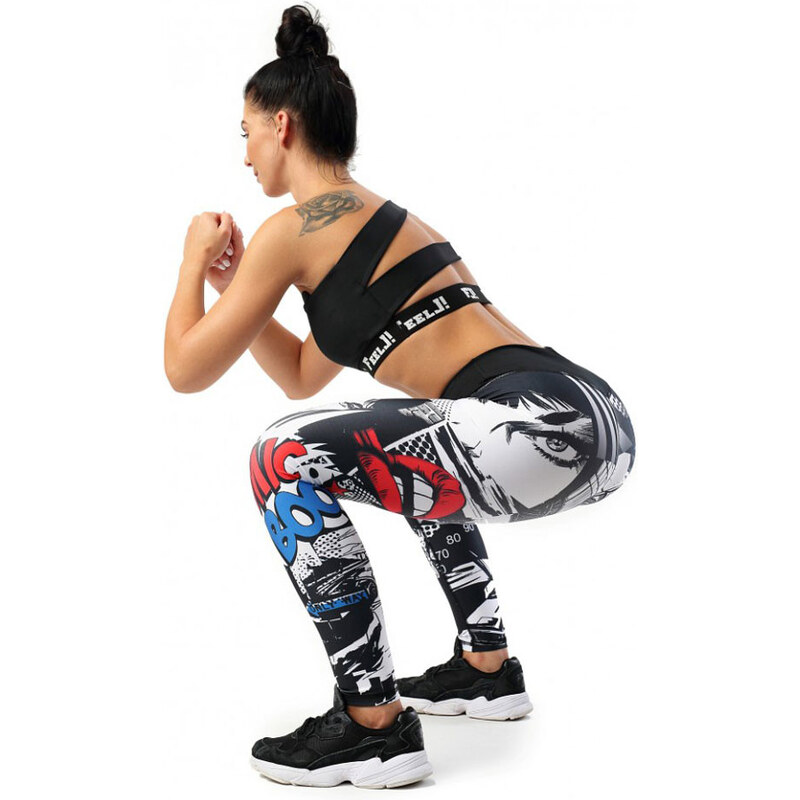 Glara Sports leggings with comic print