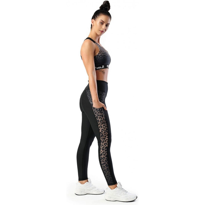 Glara Exercise leggings with animal pattern
