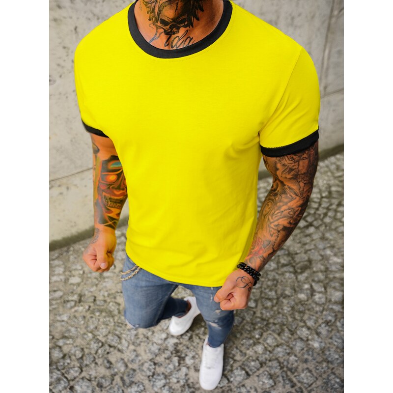 Camiseta de hombre amarillo OZONEE JS/8T83/28
