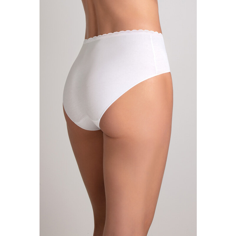 Glara Cotton panties with high decorative waistband - 3 pcs