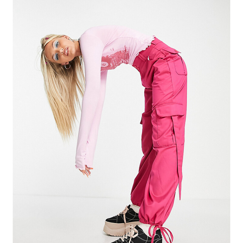 Pantalones cargo rosas de corte skater holgado estilo años 2000 de Tammy Girl