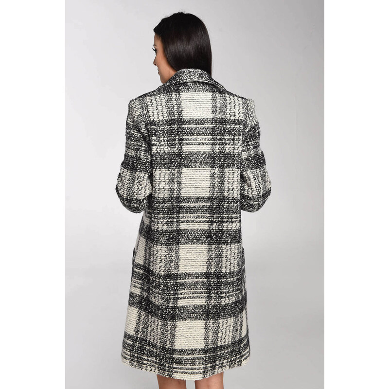 Glara Women's plaid wool coat