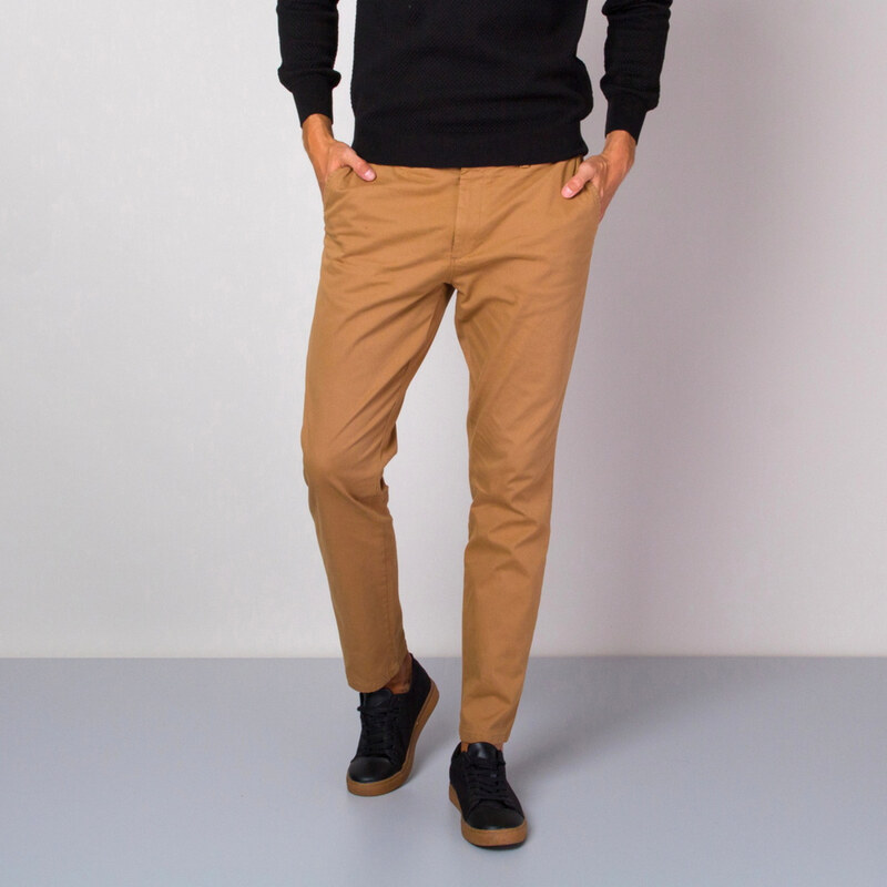 Willsoor Pantalones chinos para hombre en color marrón 14276