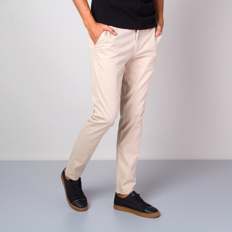 Willsoor Pantalones chinos para hombre en color beige 14278