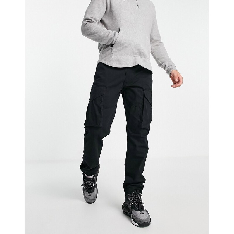 Pantalones negros cargo tapered de Only & Sons
