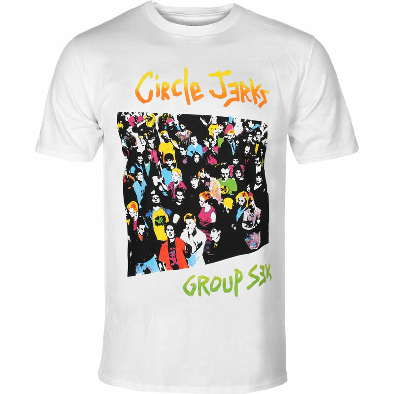Camiseta para hombre CIRCLE JERKS - GROUP SEX - BLANCO - PLASTIC HEAD - PH11438