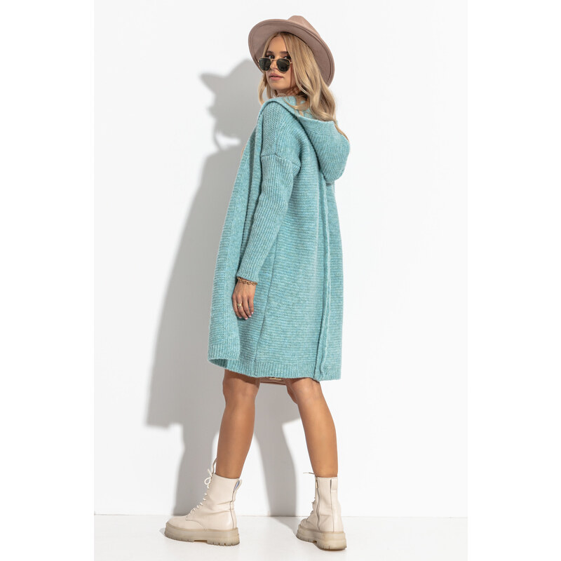 Glara Knee-length cardigan with wool