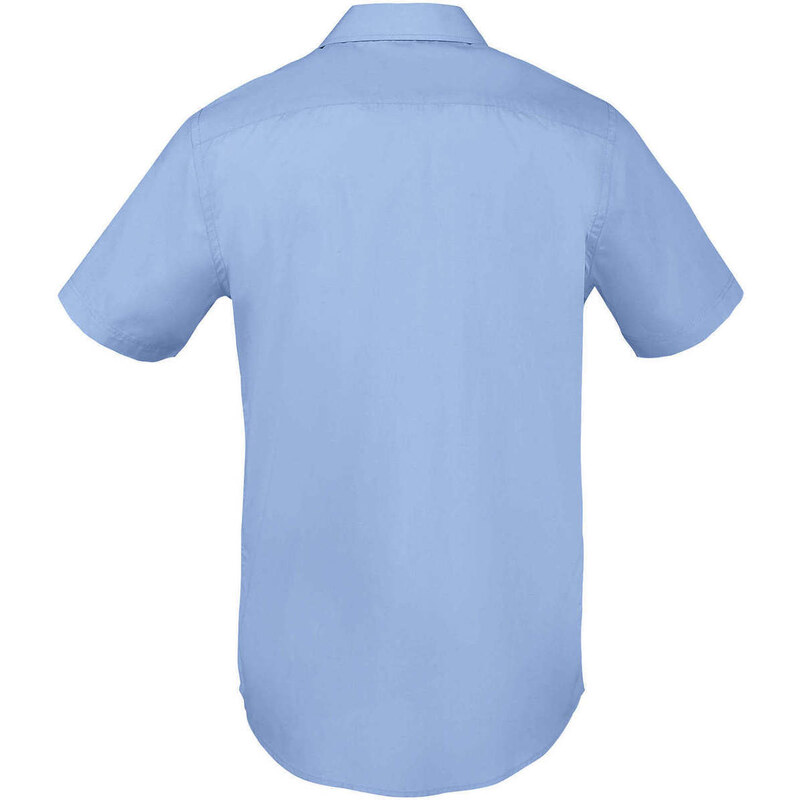 Sols Camisa manga larga BRISTOL FIT Azul Medio