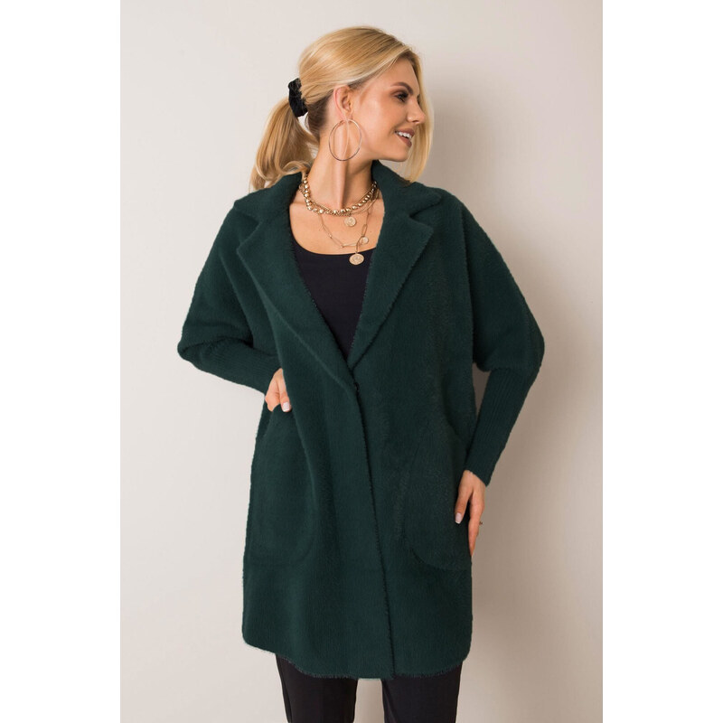 Glara Solid colour coat with wool