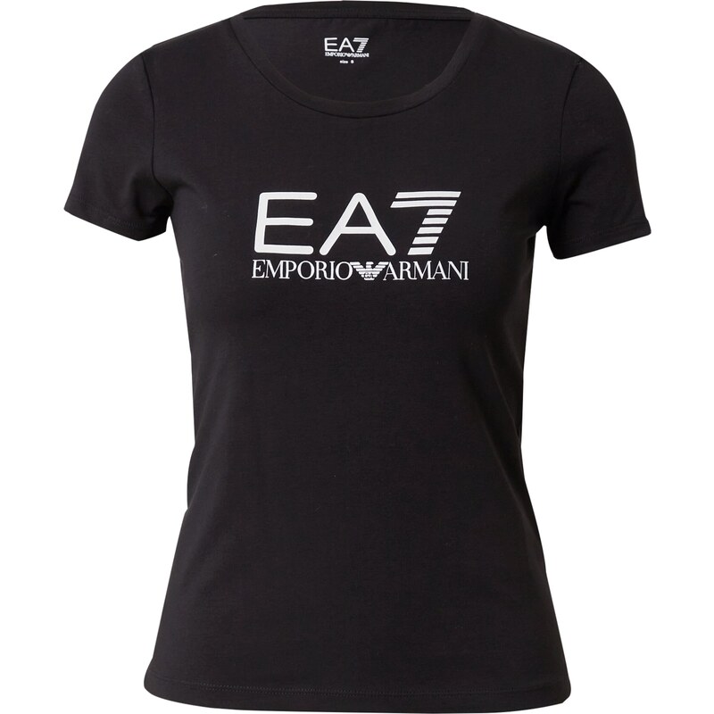 EA7 Emporio Armani Camiseta negro / blanco