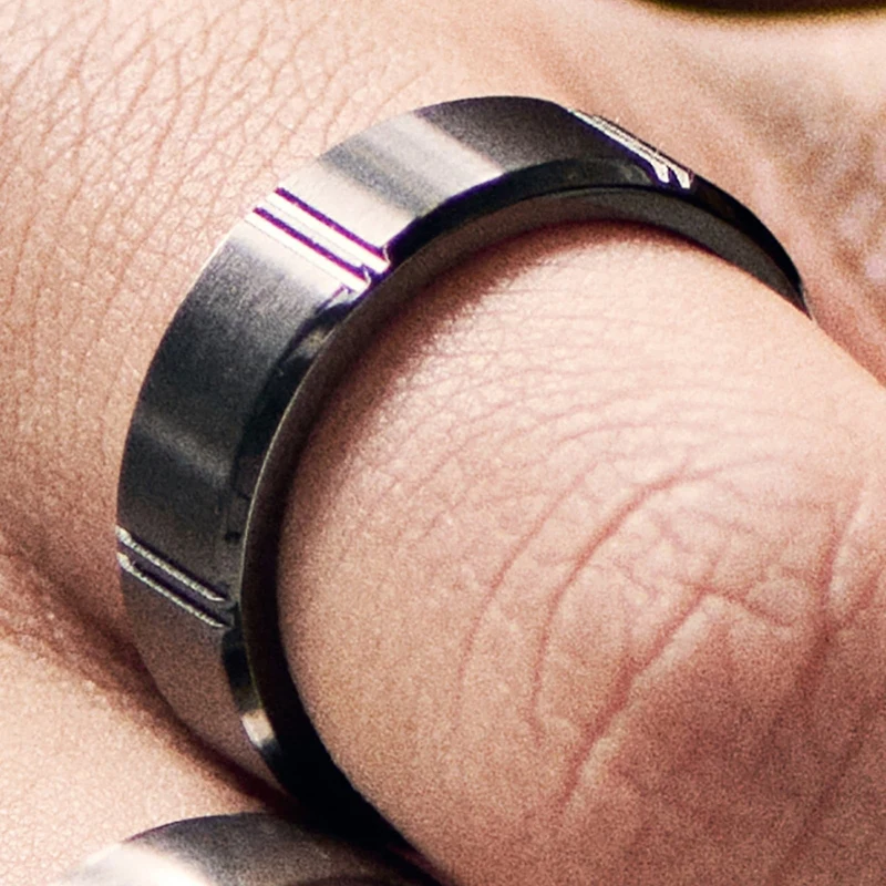 Fashioanillos de titanio negro para hombre y mujer anillos de acero  inoxidable con acabado de patrón de ladrillo anillo de boda con borde  biselado joyería de fiesta   AliExpress Mobile