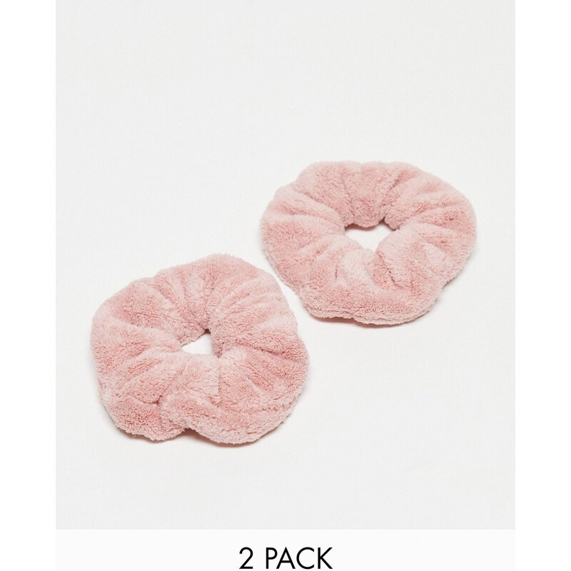 Pack de 2 coleteros de tejido rizado mullido de Easilocks-Sin color