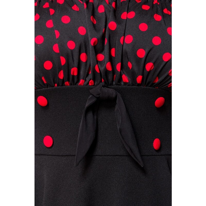 Glara Carmen polka dot dress also for full-figured people