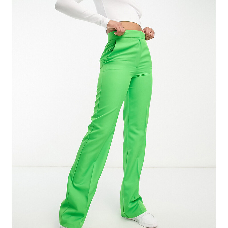 ASOS Tall Pantalones verde luminoso de corte recto Ultimate de ASOS DESIGN Tall