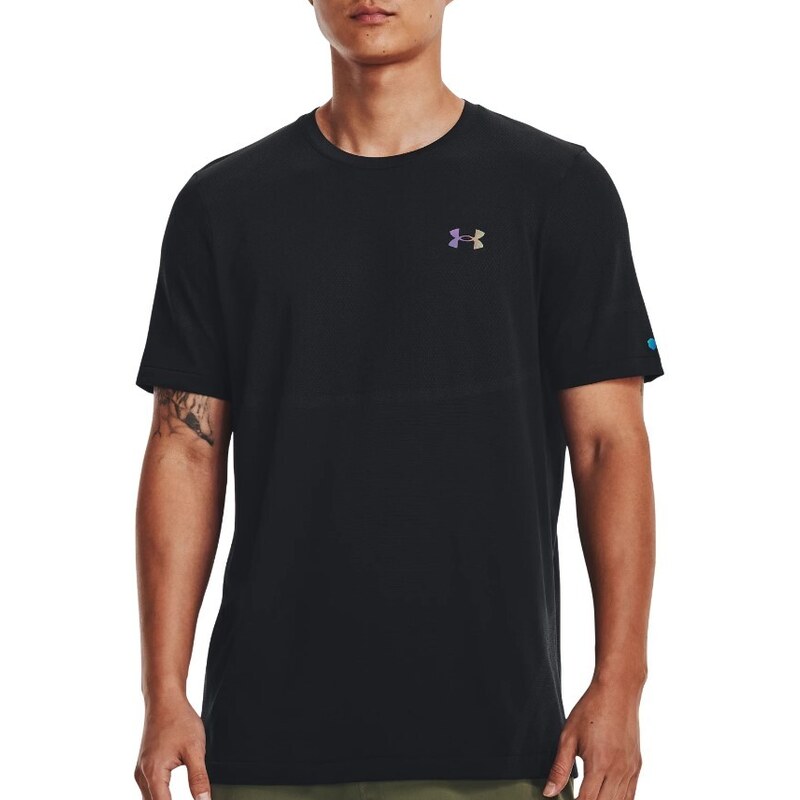 Camiseta Under Armour UA Rush Seamless Legacy SS-BLK 1376781-001 Talla L
