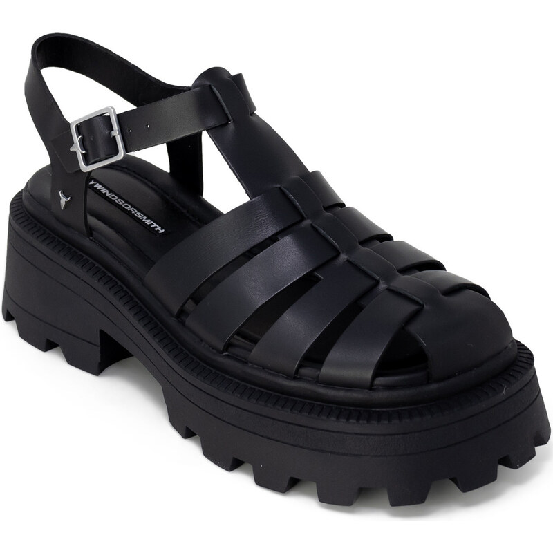 Windsor Smith Zapatos de tacón RARE BLACK LEATHER WSSRARE-BLA