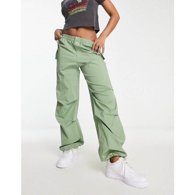 Pantalones caquis de pernera ancha de JJXX-Verde