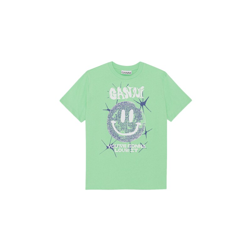 Ganni Light Jersey Smiley Relaxed T-shirt - Camisetas