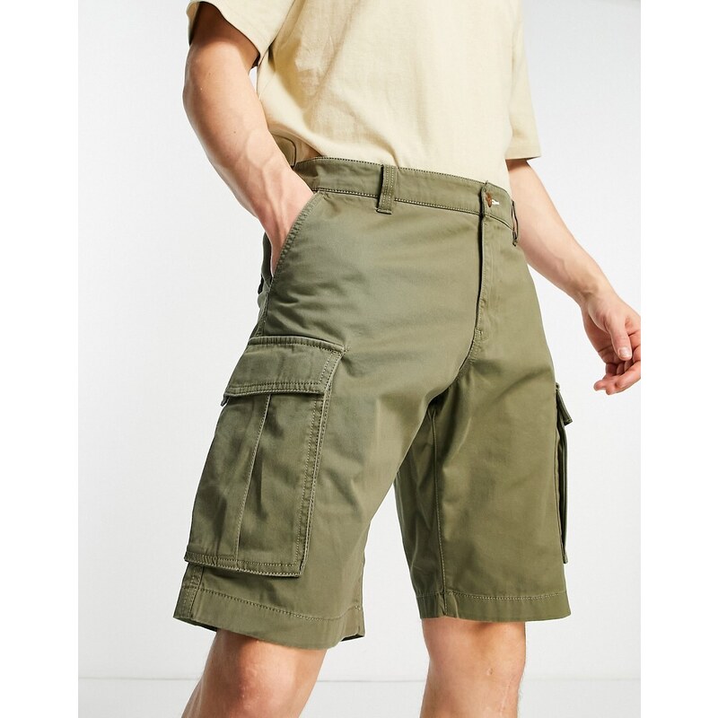 Pantalones cortos verdes cargo holgados de sarga de GANT