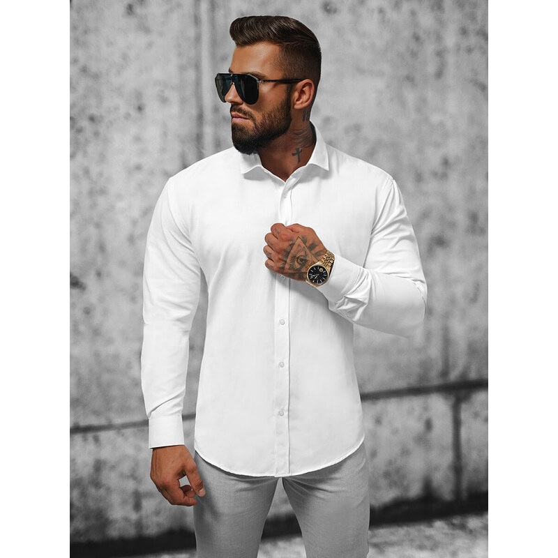 Camisa de hombre blanca OZONEE O/3777