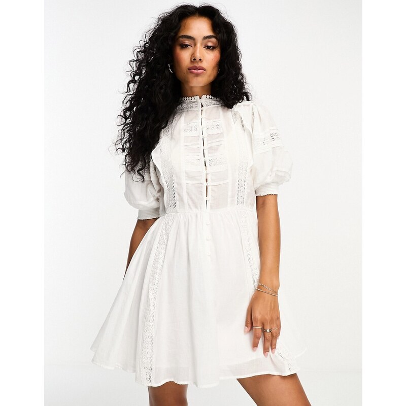 Mango shops vestido blanco corto