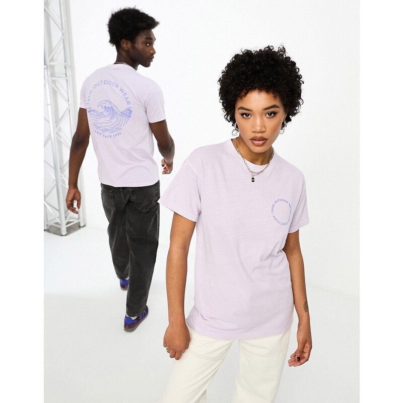 Camiseta lila unisex Breaker de Kavu-Morado