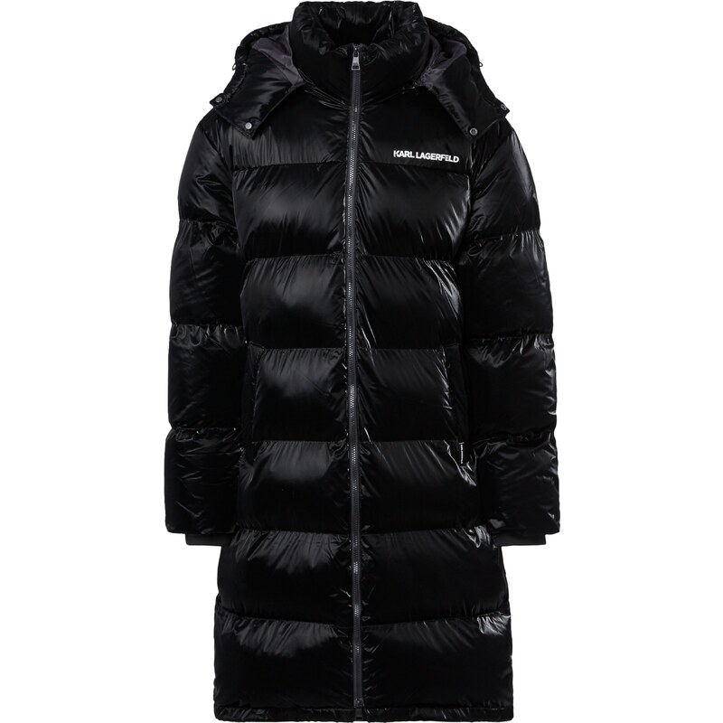 Karl Lagerfeld Abrigo de invierno negro / blanco