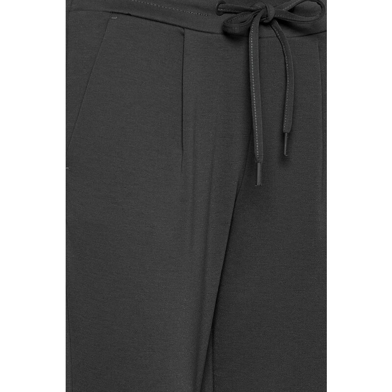 Pantalones ICHI Kate Cropped Dark Grey Melange