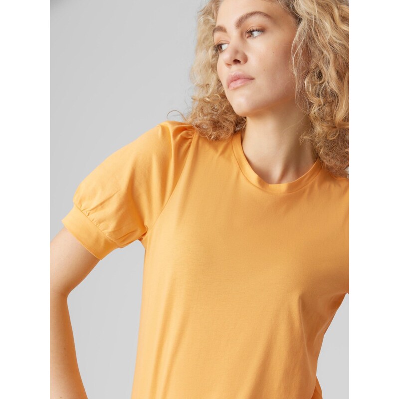 Camiseta de Mujer Vero Moda Manga Corta Abullonada Kerry Mock Orange