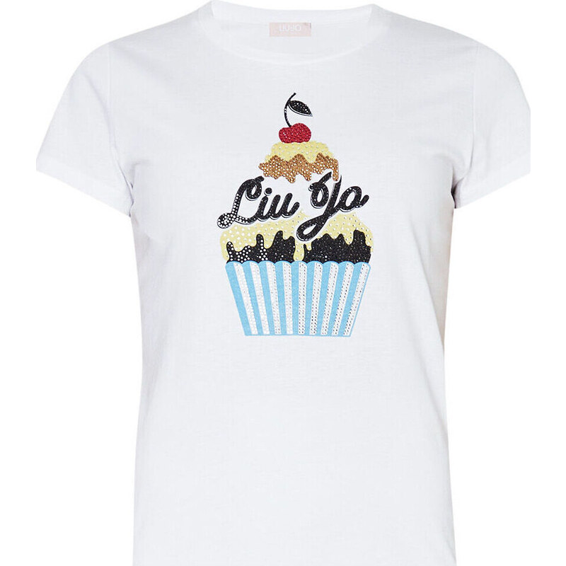 Liu Jo Tops y Camisetas Camiseta con estampado Cupcake y strass