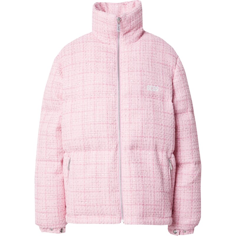 GCDS Chaqueta de invierno gris plateado / rosa / rosa