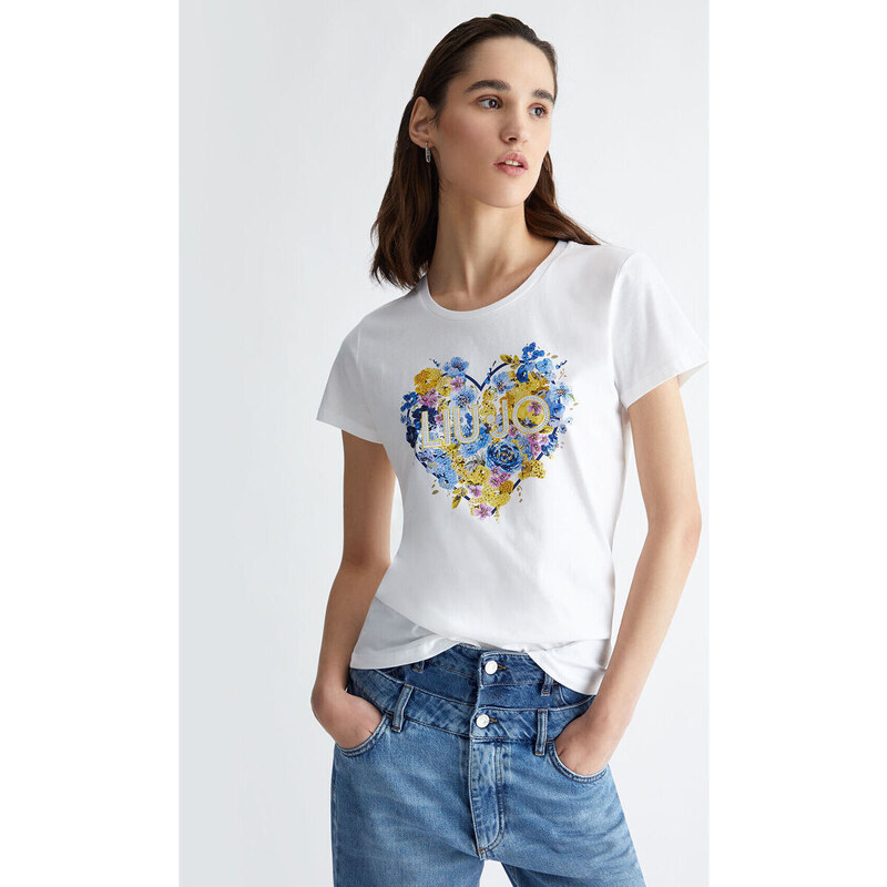 Liu Jo Tops y Camisetas Camiseta con corazón floral