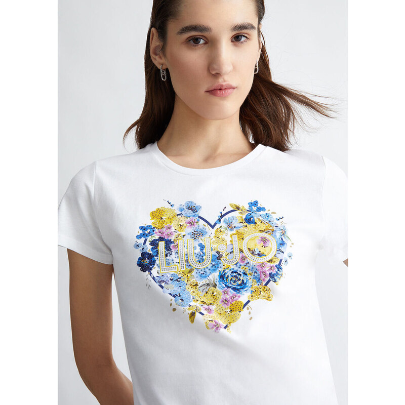 Liu Jo Tops y Camisetas Camiseta con corazón floral