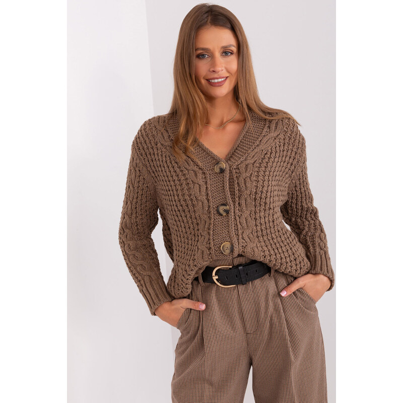 Glara Stretch wool sweater with large buttons