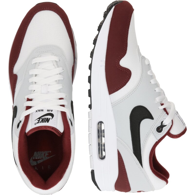 Nike Sportswear Zapatillas deportivas bajas 'Air Max 1' rojo vino / negro / blanco / blanco natural