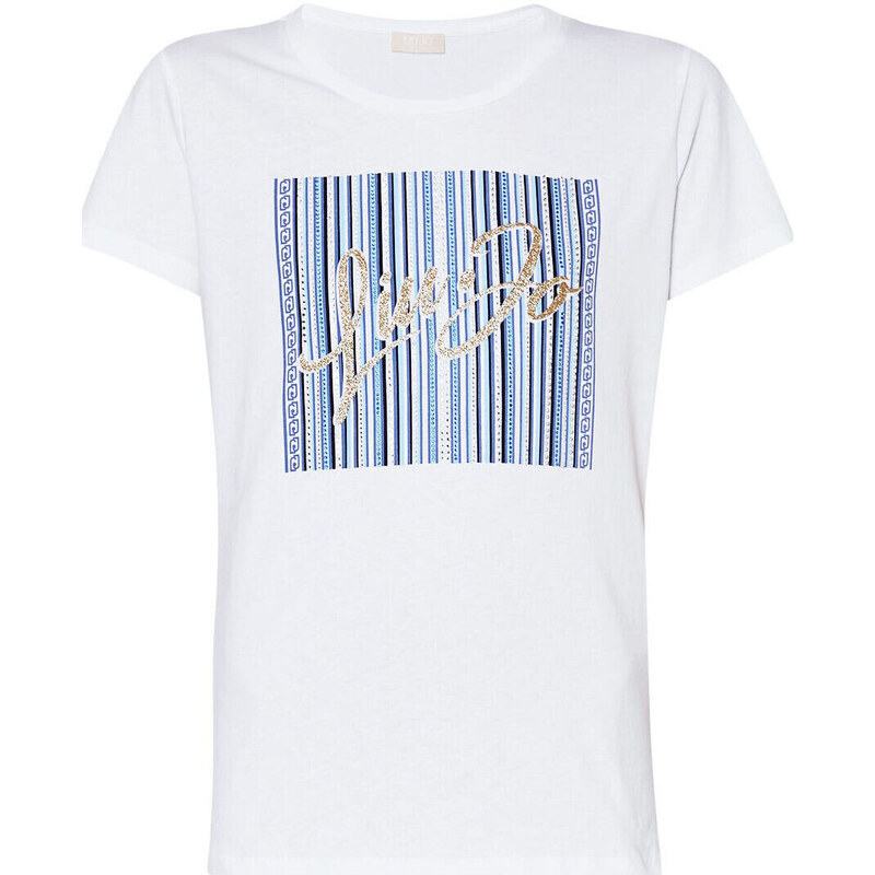 Liu Jo Tops y Camisetas Camiseta con estampado de rayas y logotipo