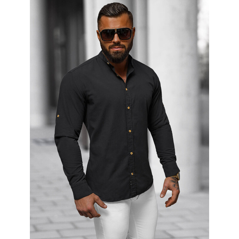 Camisa de hombre negra OZONEE O/V83