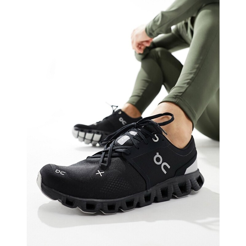 On Running Zapatillas de deporte negras para correr Cloud X 3 de ON-Negro