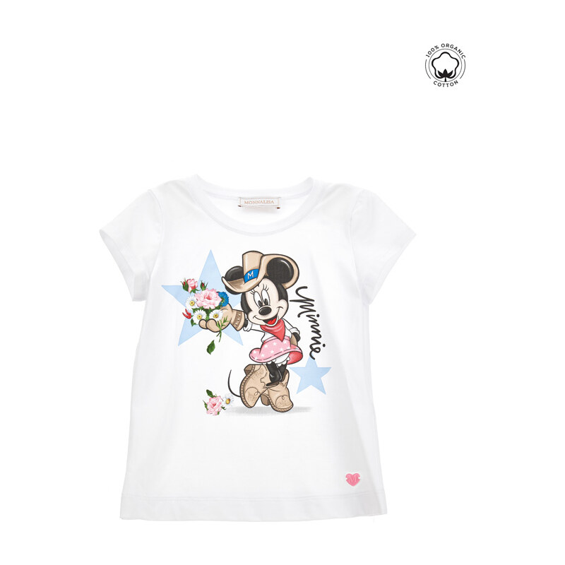 MONNALISA Camiseta de algodón orgánico de Minnie