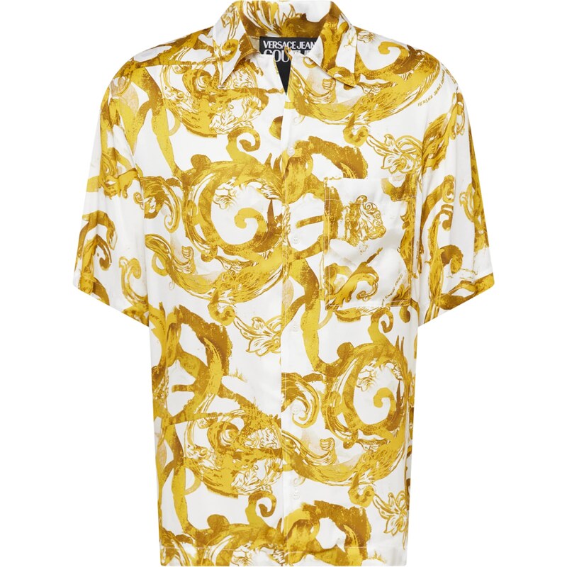 Versace Jeans Couture Camisa 'BOWLING' oro / blanco