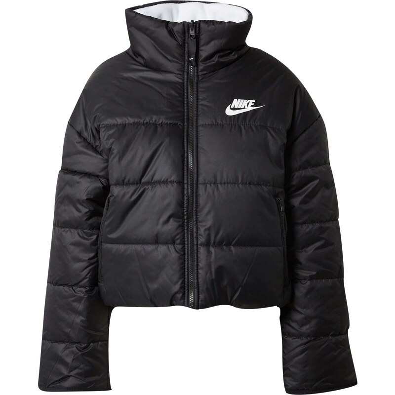 Nike Sportswear Chaqueta de invierno negro / blanco