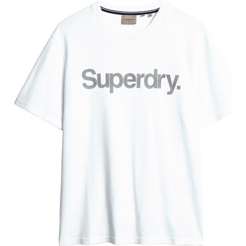 Superdry Camiseta gris / blanco