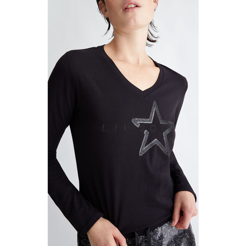 Liu Jo Tops y Camisetas Camiseta con estrella y logotipo