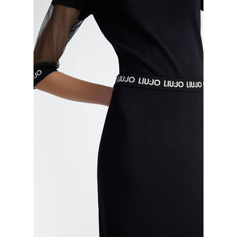 Liu Jo Falda Falda con detalles de malla
