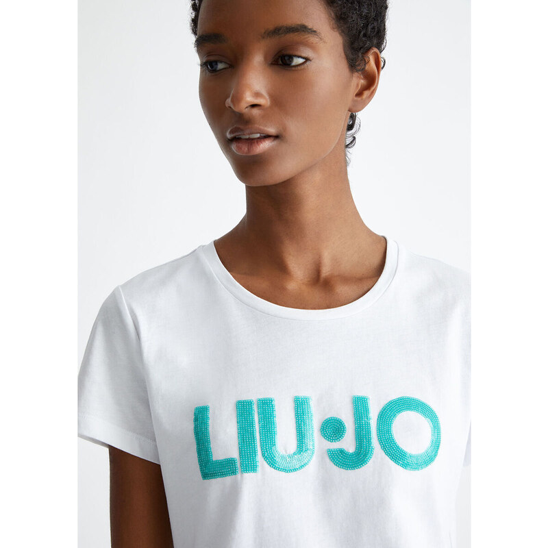 Liu Jo Tops y Camisetas Camiseta con logotipo y lentejuelas