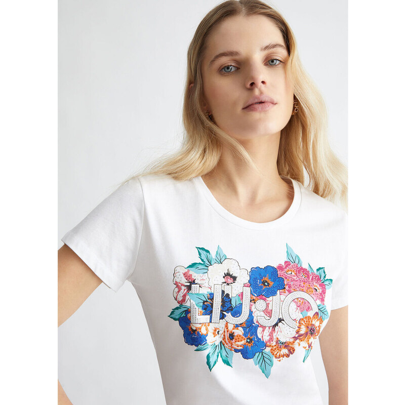 Liu Jo Tops y Camisetas Camiseta con estampado floral y logotipo