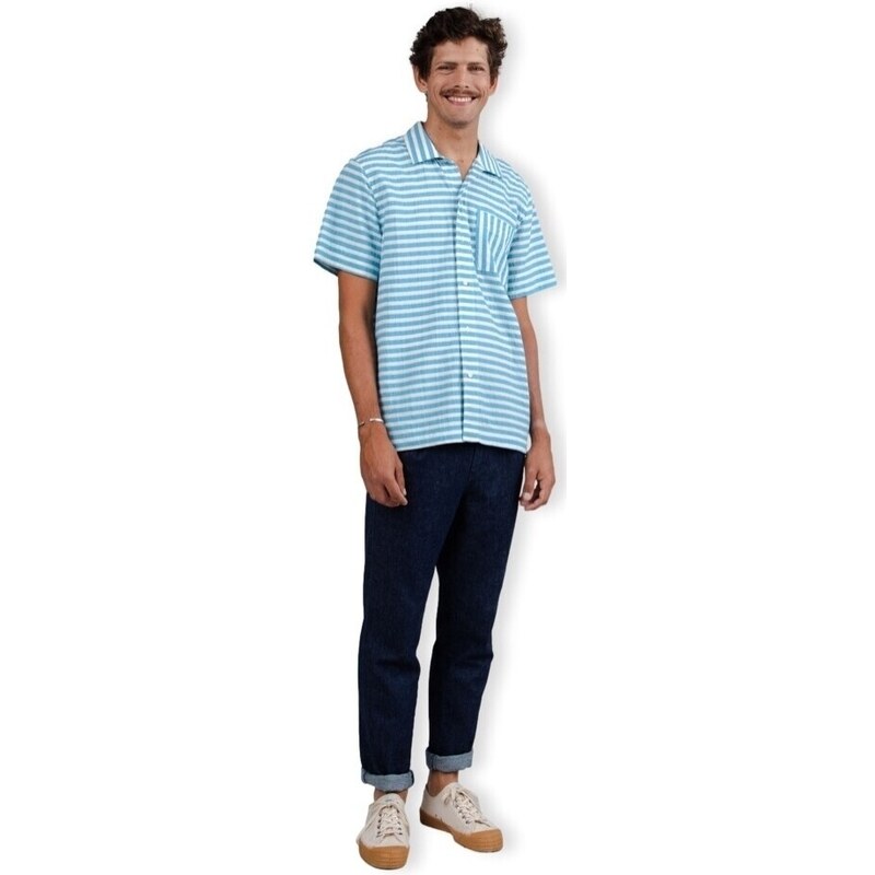 Brava Fabrics Camisa manga larga Stripes Shirt - Blue