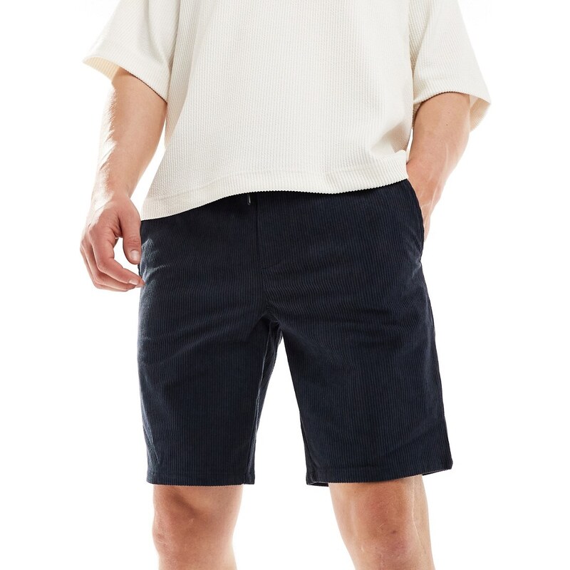 Pantalones cortos azul marino de pana de ONLY & SONS