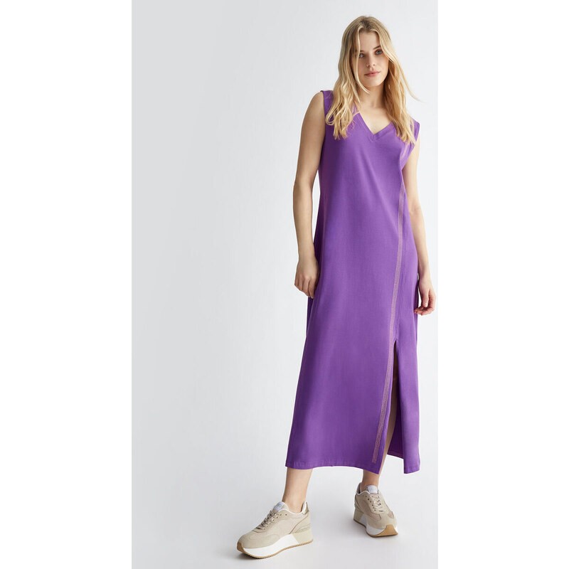 Liu Jo Vestidos Vestido largo violeta con tachuelas